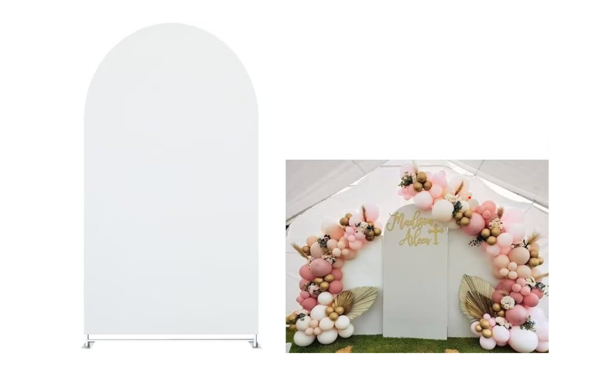 4X7ft Photo White ARCH Cover Photoshoot Home Studio Wedding Debut BACKDROP ONLY