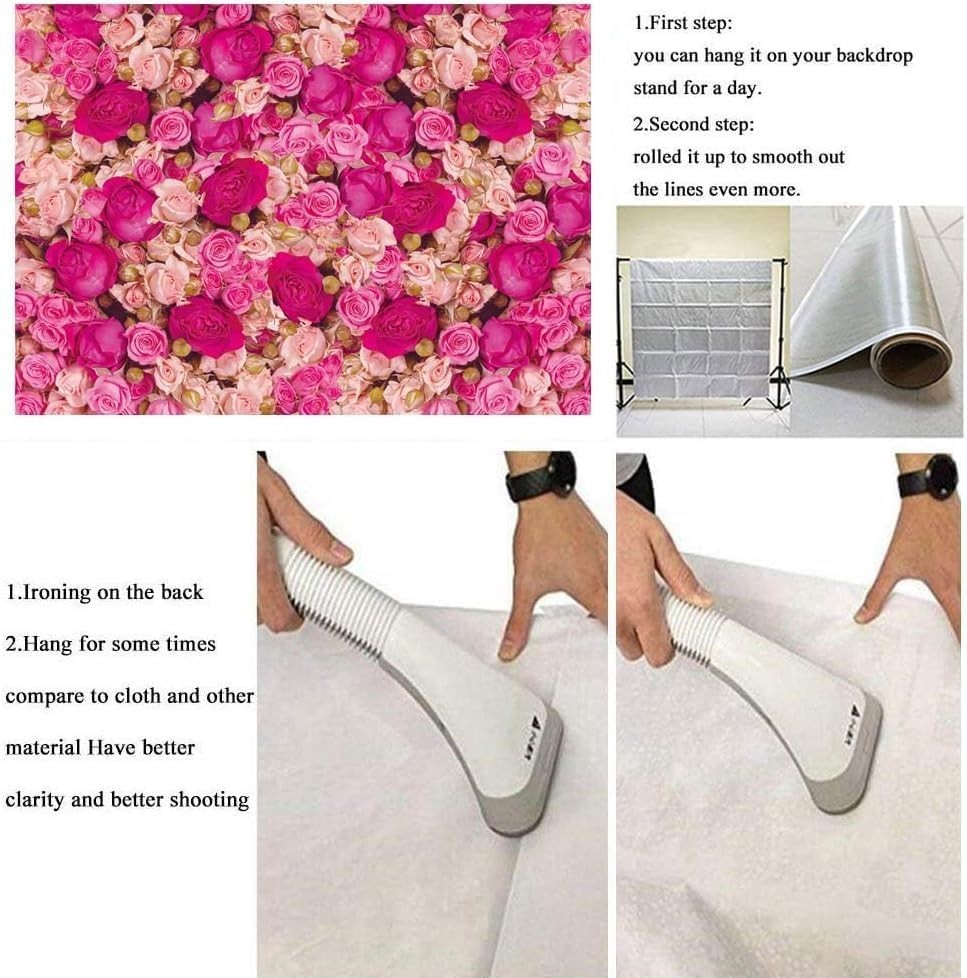 Charming 6x4FT Pink Floral Backdrop for Princess Parties and Photo Shoots