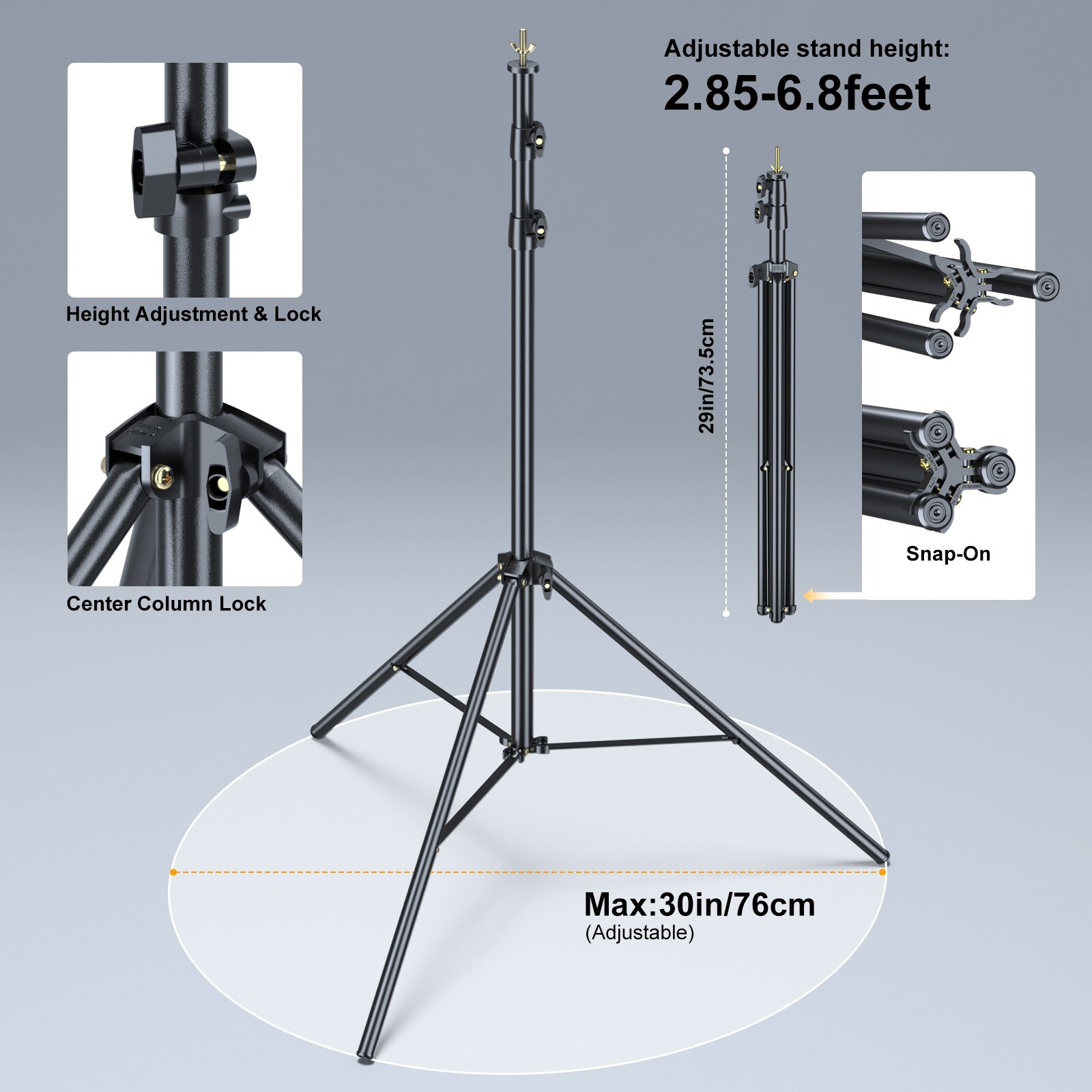 LINCO Backdrop Stand for Parties Kit 10×7 ft Studio Background Support System