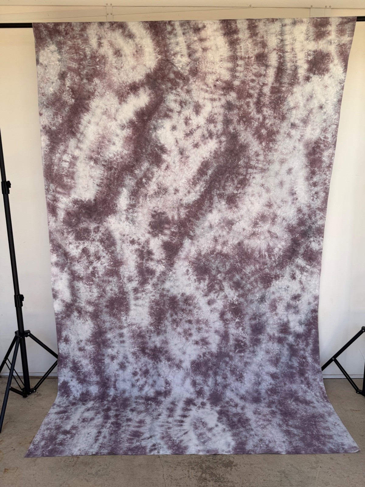 6×9 ft Purple Tie Dye Abstract Backdrop Purple Backdrop & White Muslin