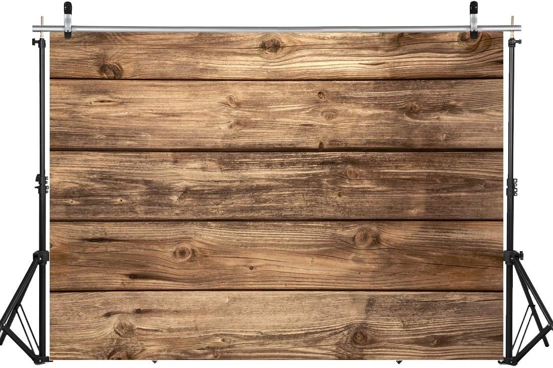 7x5FT Rustic Wood Wall Backdrop Natural Brown Wooden Board Photography Backgroun