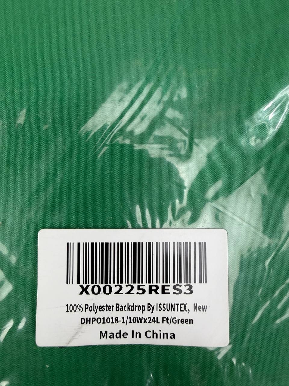 ISSUNTEX 10X24 ft Green Background Muslin Backdrop