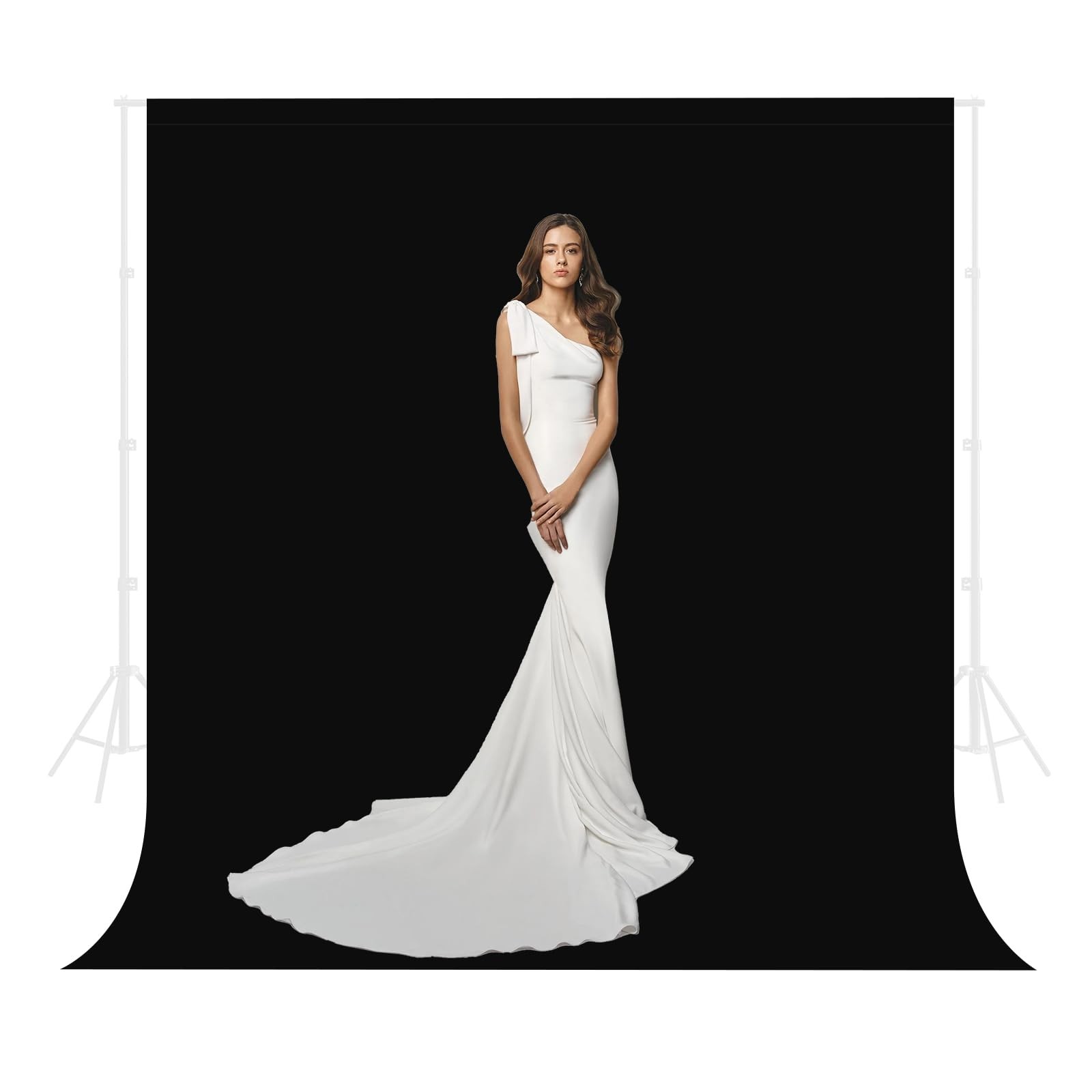 6x9Ft Green Screen Backdrop Photography Background Curtain for Video Streaming
