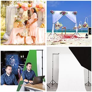 8X10FT Adjustable Backdrop Stand Photo Background Support Kit Photography W/ Bag