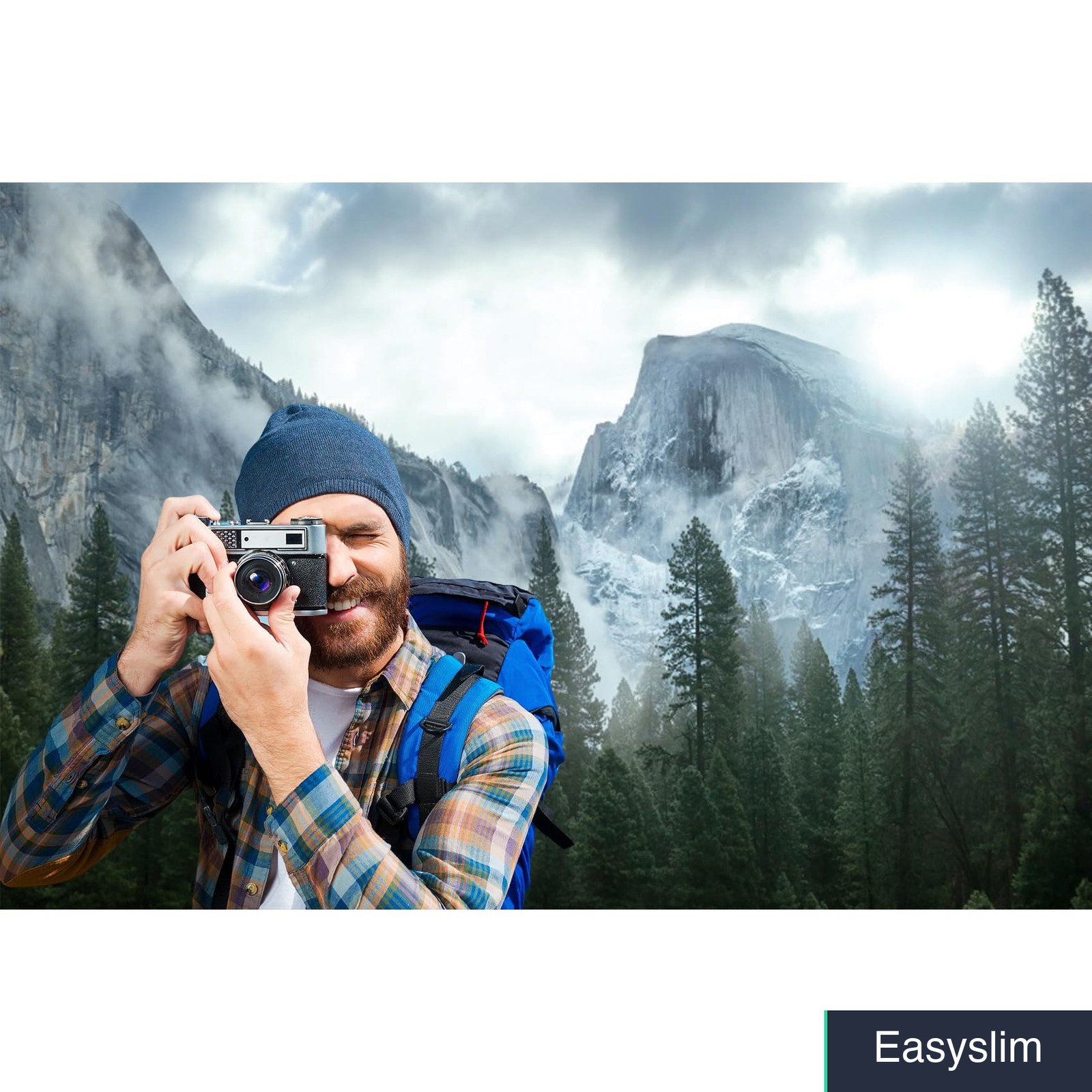 Photography Backdrop 7x5ft Forest Mountain Misty Vinyl Nature Scene