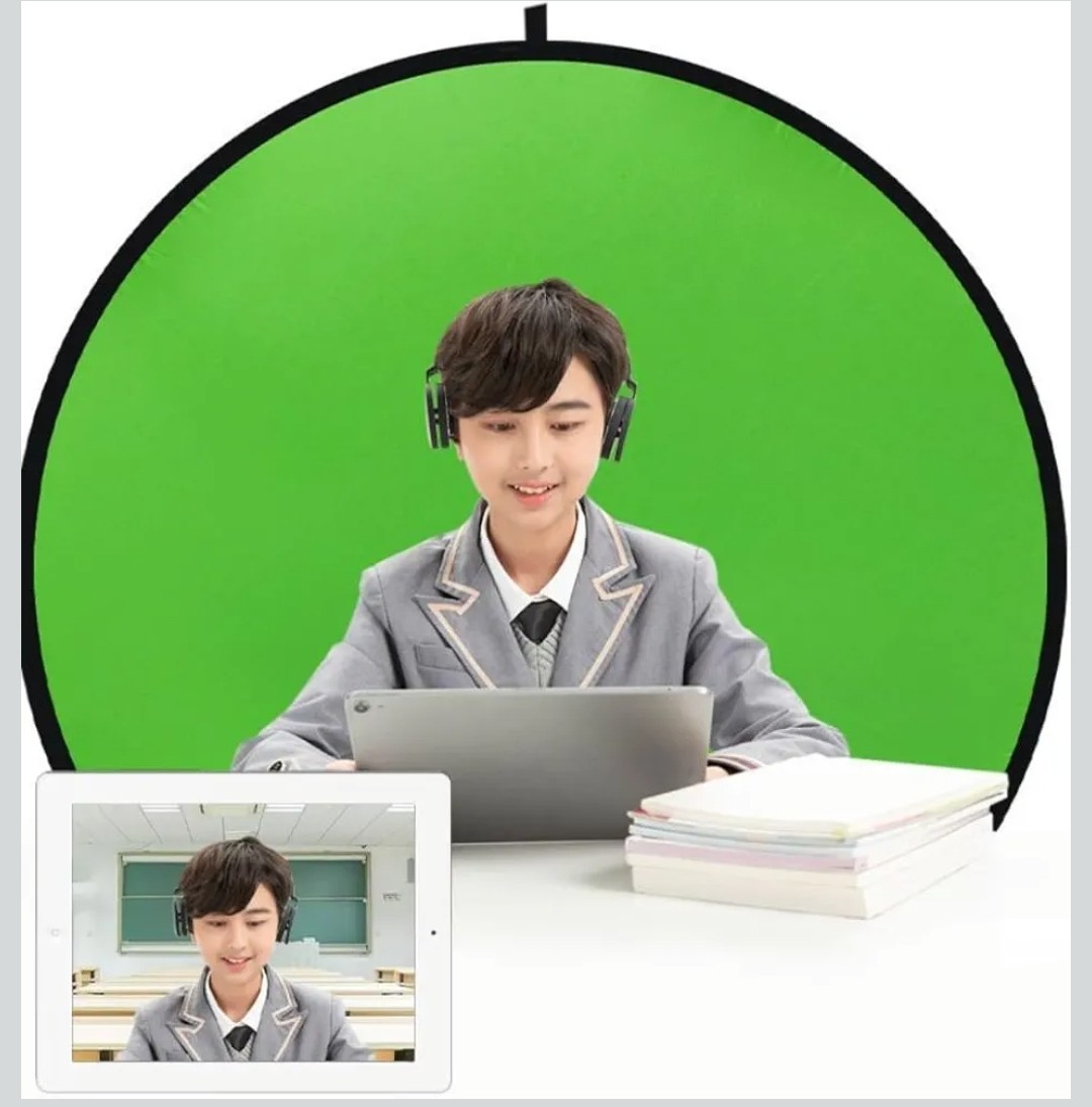 Portable Collapsible Webcam Backdrop with Package Bag Background Green Screen…
