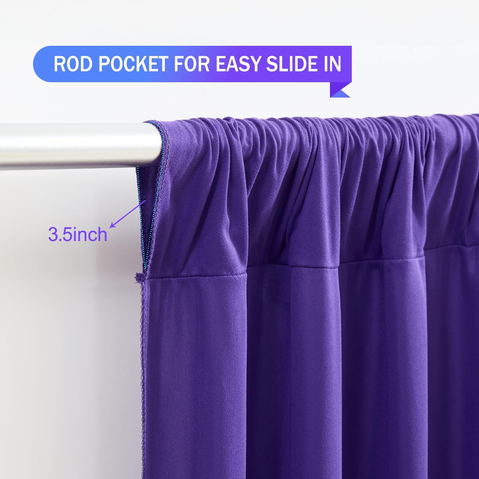 Purple Backdrop Curtains 2 Panels–Free Purple Curtains Polyester Photography…