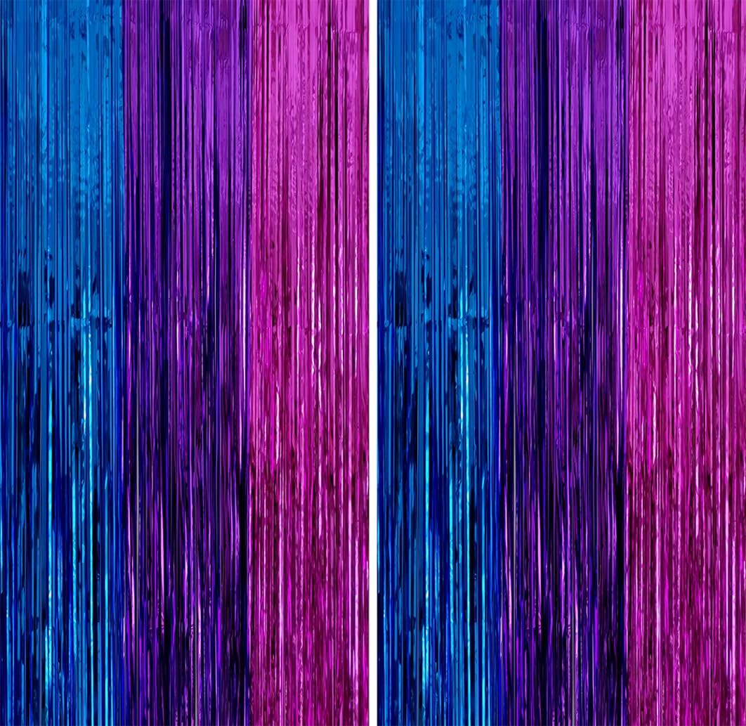 2 Pack 3.3×6.6ft Blue Purple 3.3ft x 6.6ft (1m x 2m), Hot Pink