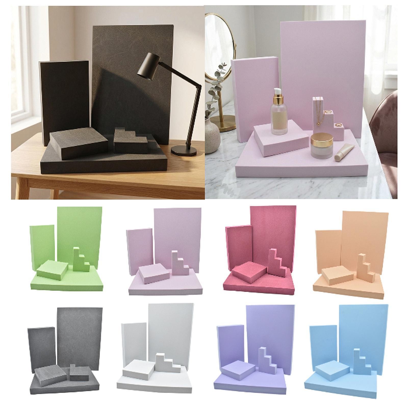 5x Hard Foam Geometric Shapes Photography Props Set for Makeup Tools Studio