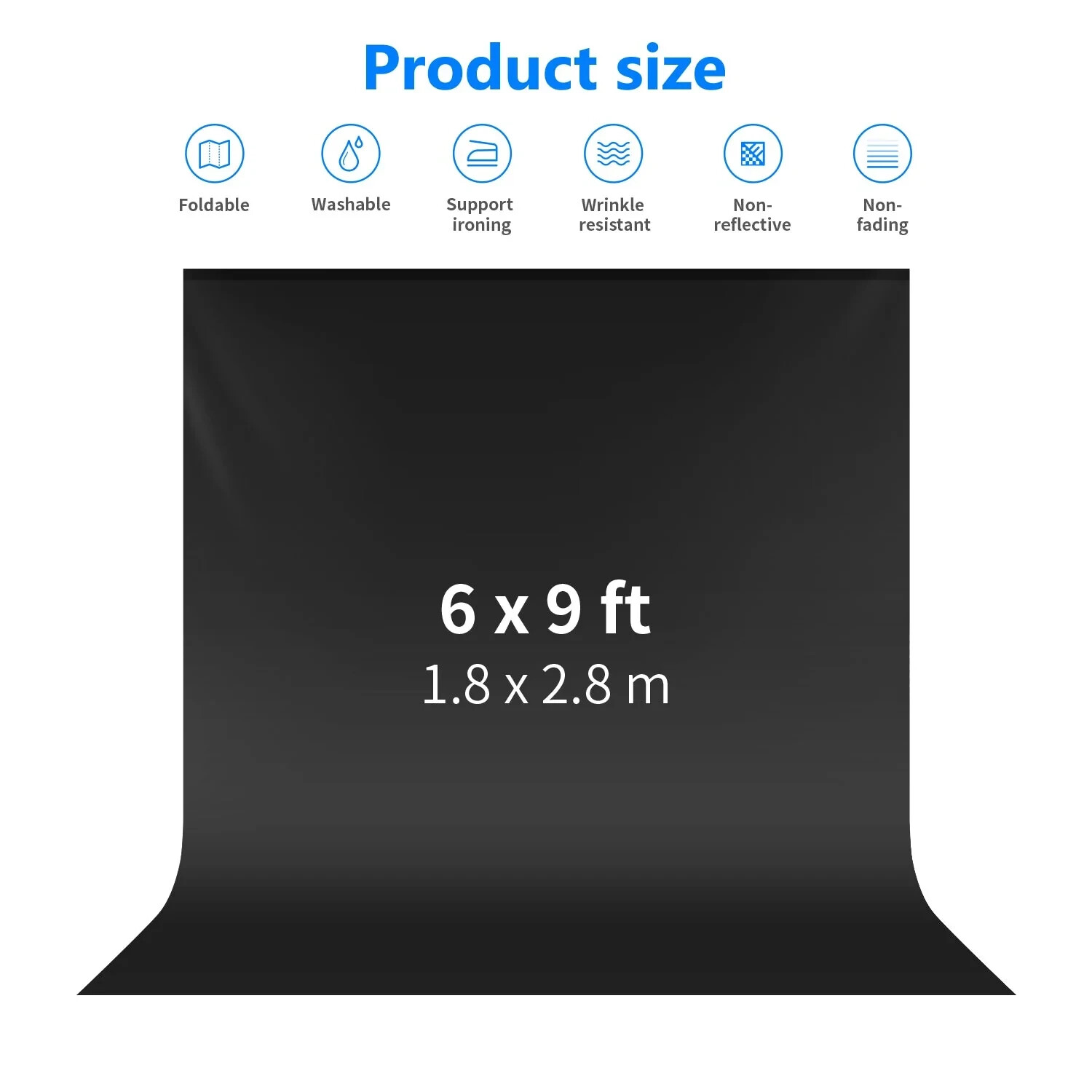NEEWER 6×9 feet/1.8×2.8m Photo Studio 100% Pure Polyester Collapsible Backdrop