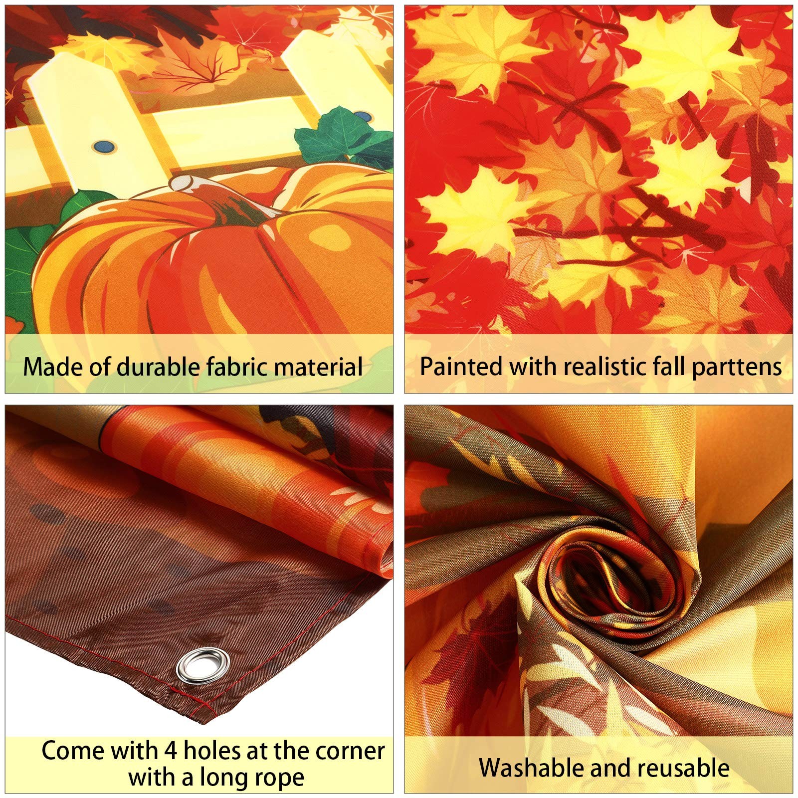 Thanksgiving Decoration Photo Backdrop Fall 6 x 3 foot, as the picture shown