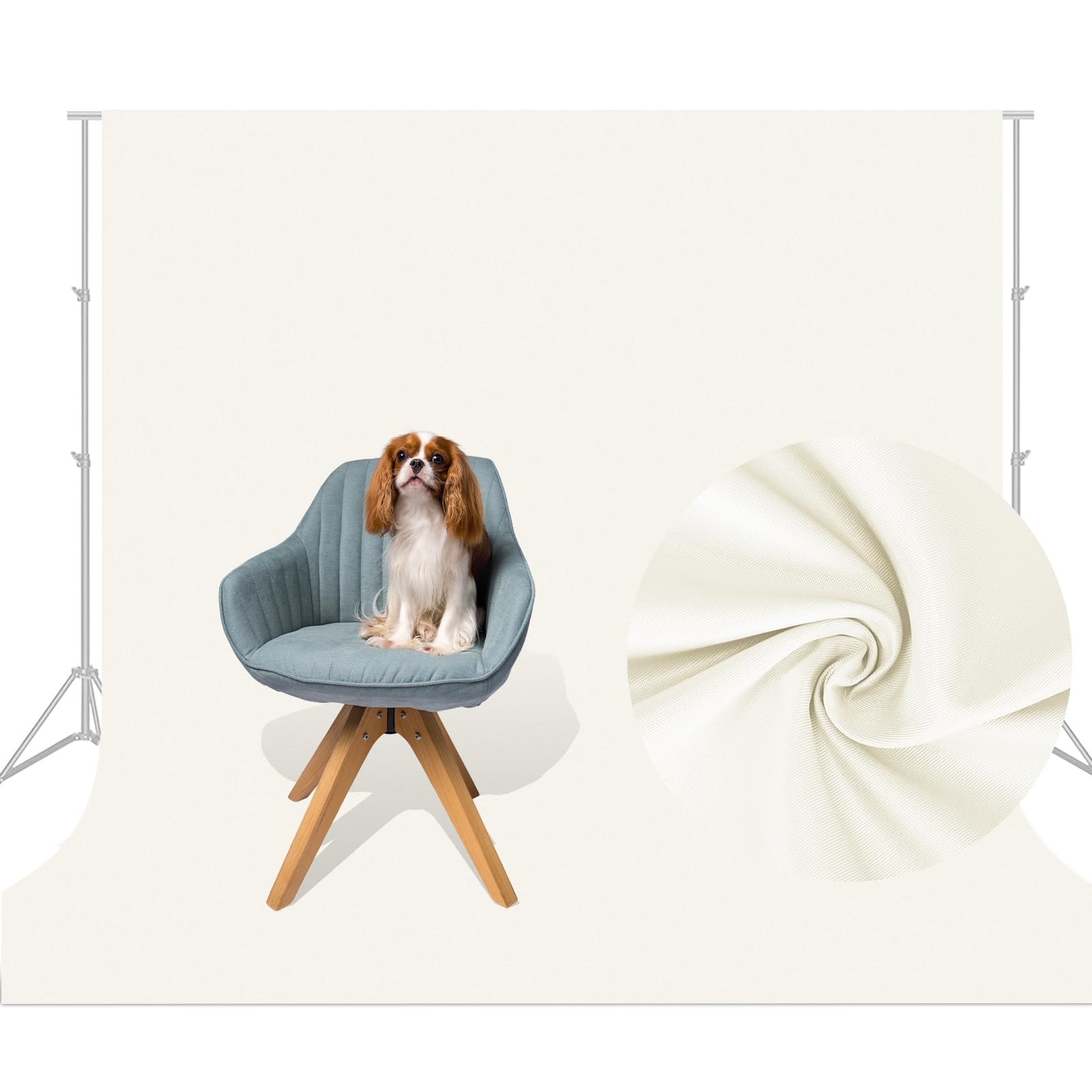 10×10 FT Ivory Backdrop Background for Photography Large Photo Backdrop Curta…