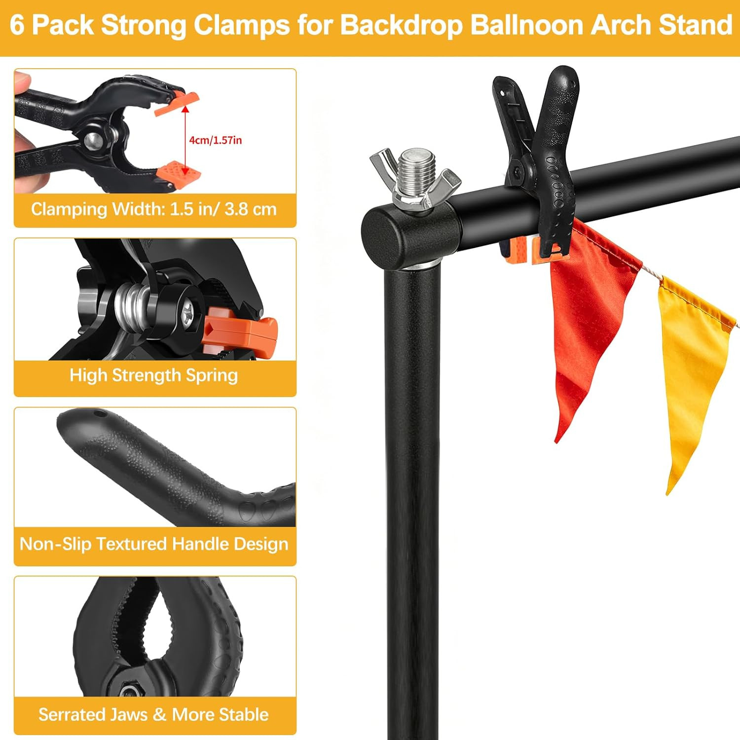 Backdrop Stand 10X7Ft(Wxh)- 7 Widths Photo Studio Adjustable Background Stand Su