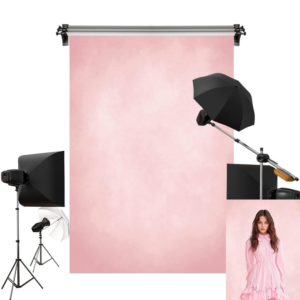 Pink Backdrop 5x7ft 1.5×2.2m Abstract Girls Portrait Photo Studio Background