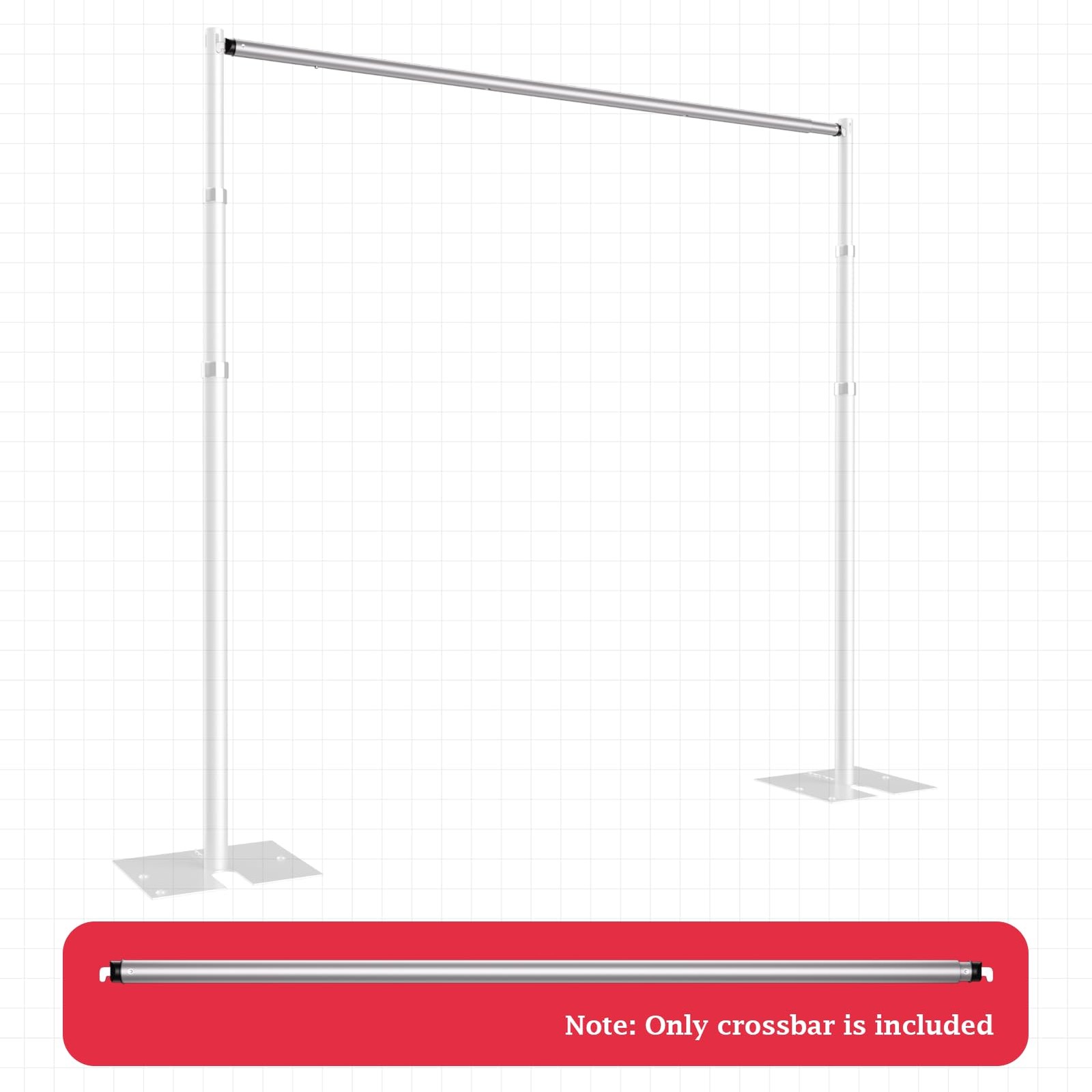 4ft-10ft Pipe and Drape Adjustable Crossbar for Backdrop Stand, Background & …