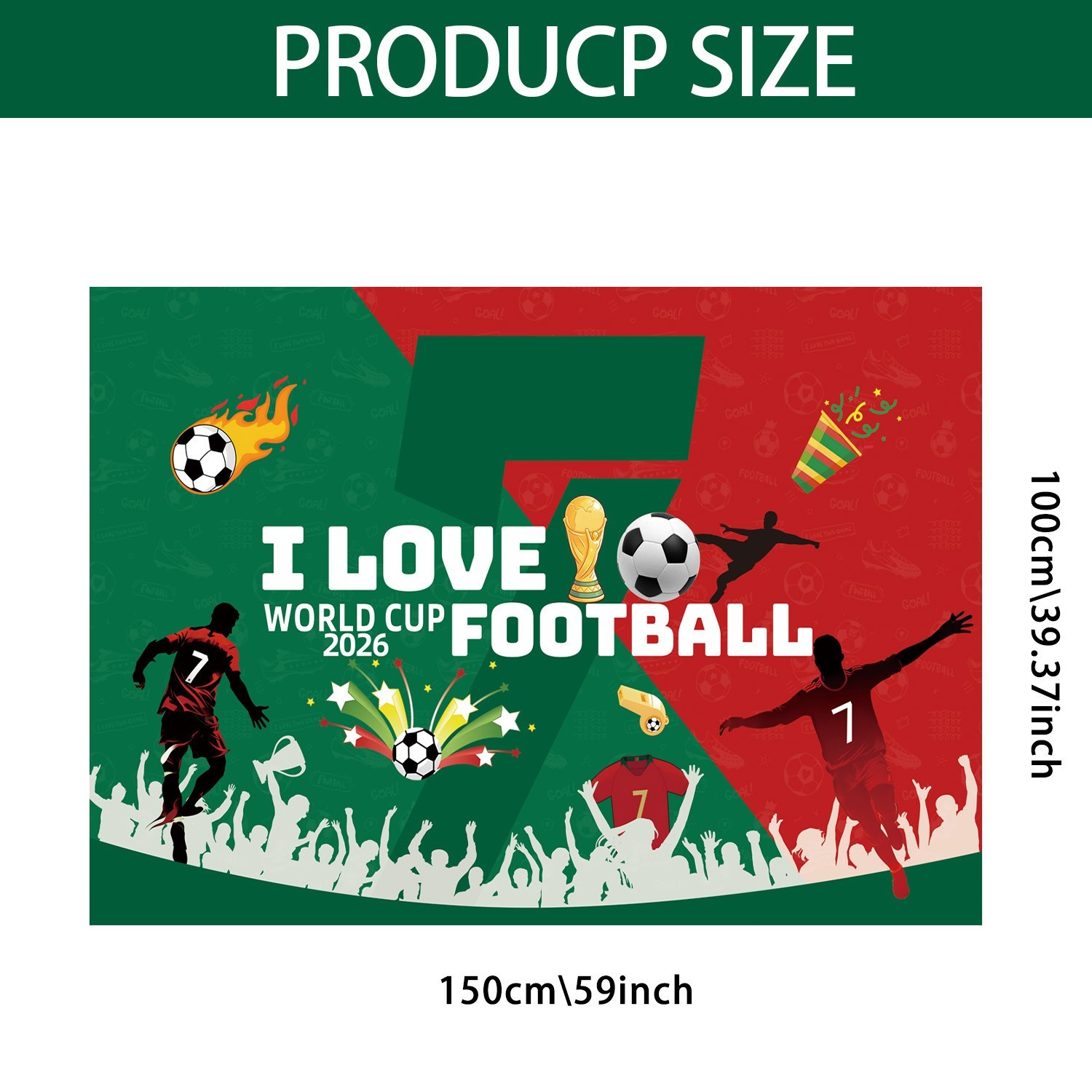 2026 US Canada Mexico World Cup Refueling Background Cloth Party Decoration Prop