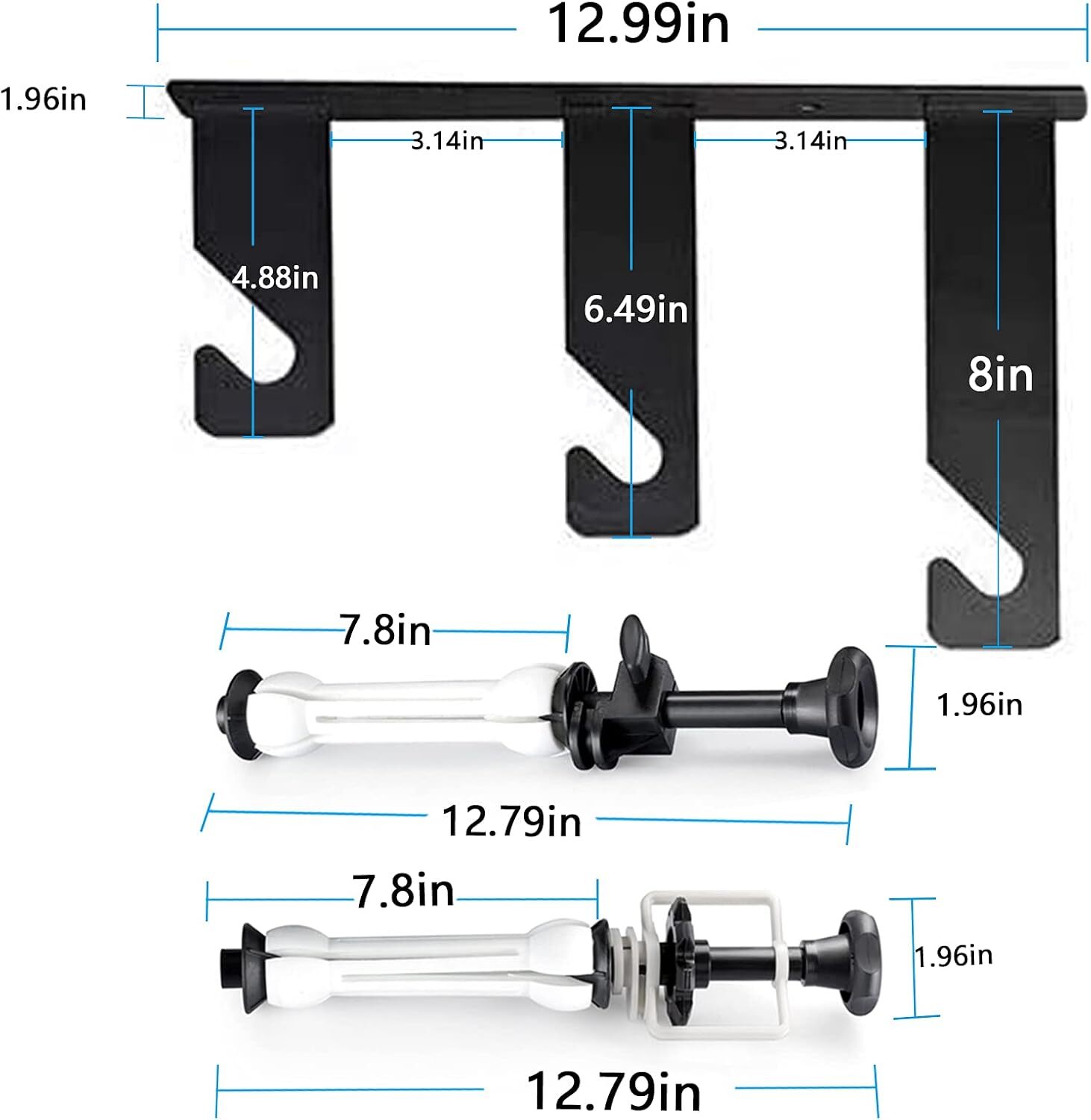 Photography Backdrop Wall Mount 3 Roller Support System