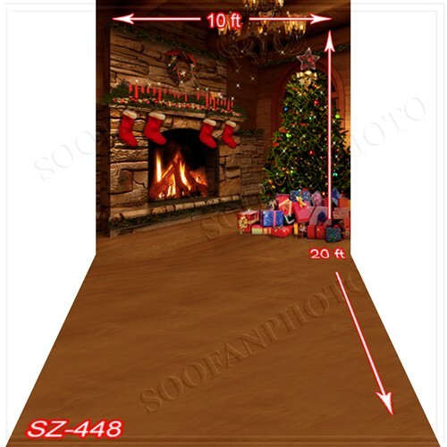 10’x20′ CP Christmas Season Scenic Microfiber Fabric background backdrop SZ448