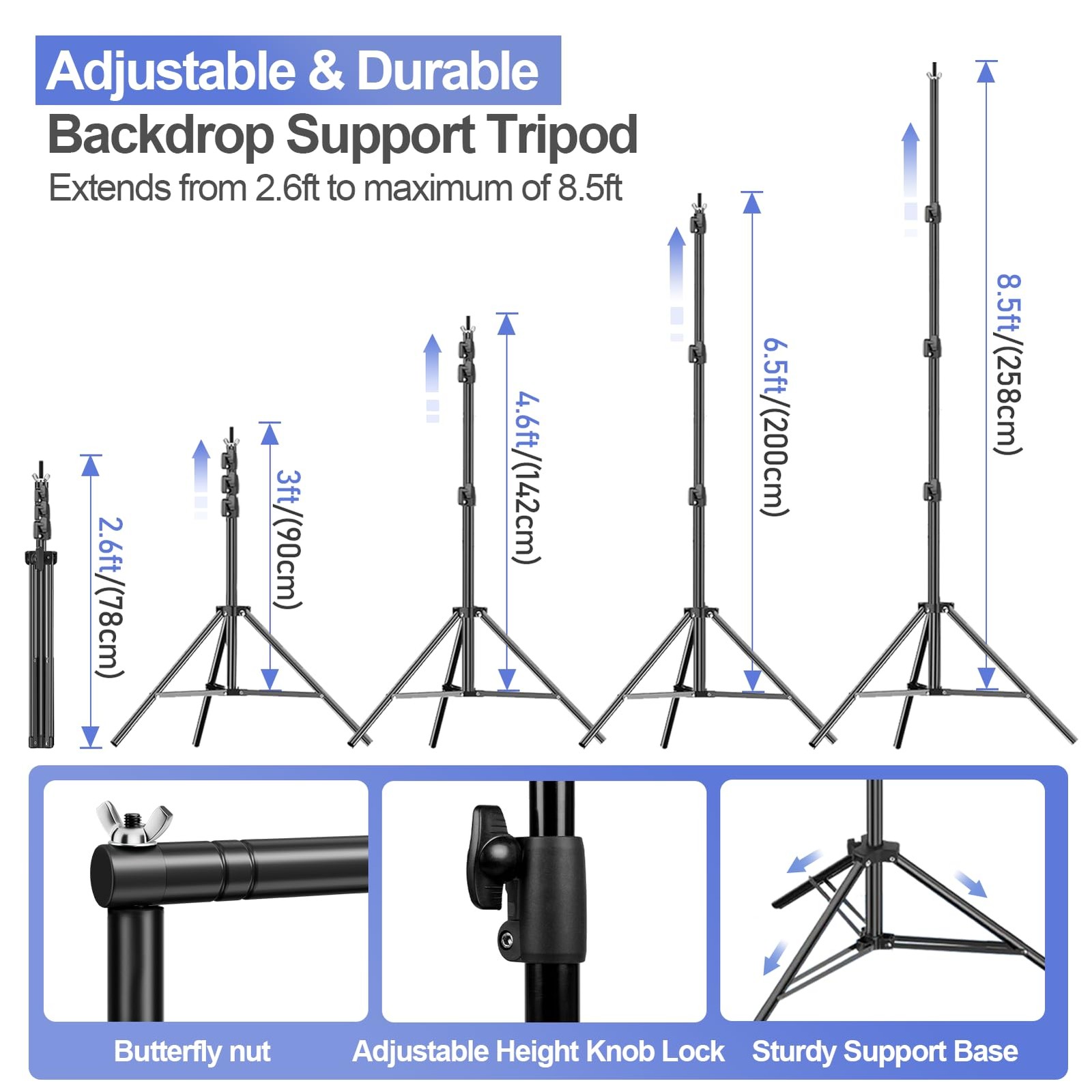 EMART 8.5x10ft Green Screen 8.5x10ft(backdrop stand)/10x12ft(backdrop),