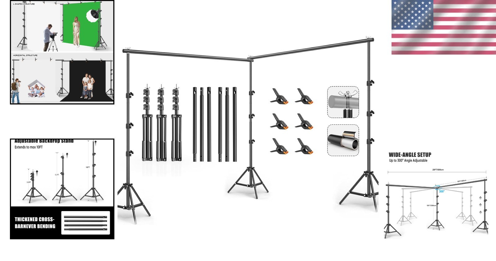 10x20FT Backdrop Support Stand for Photography Kit