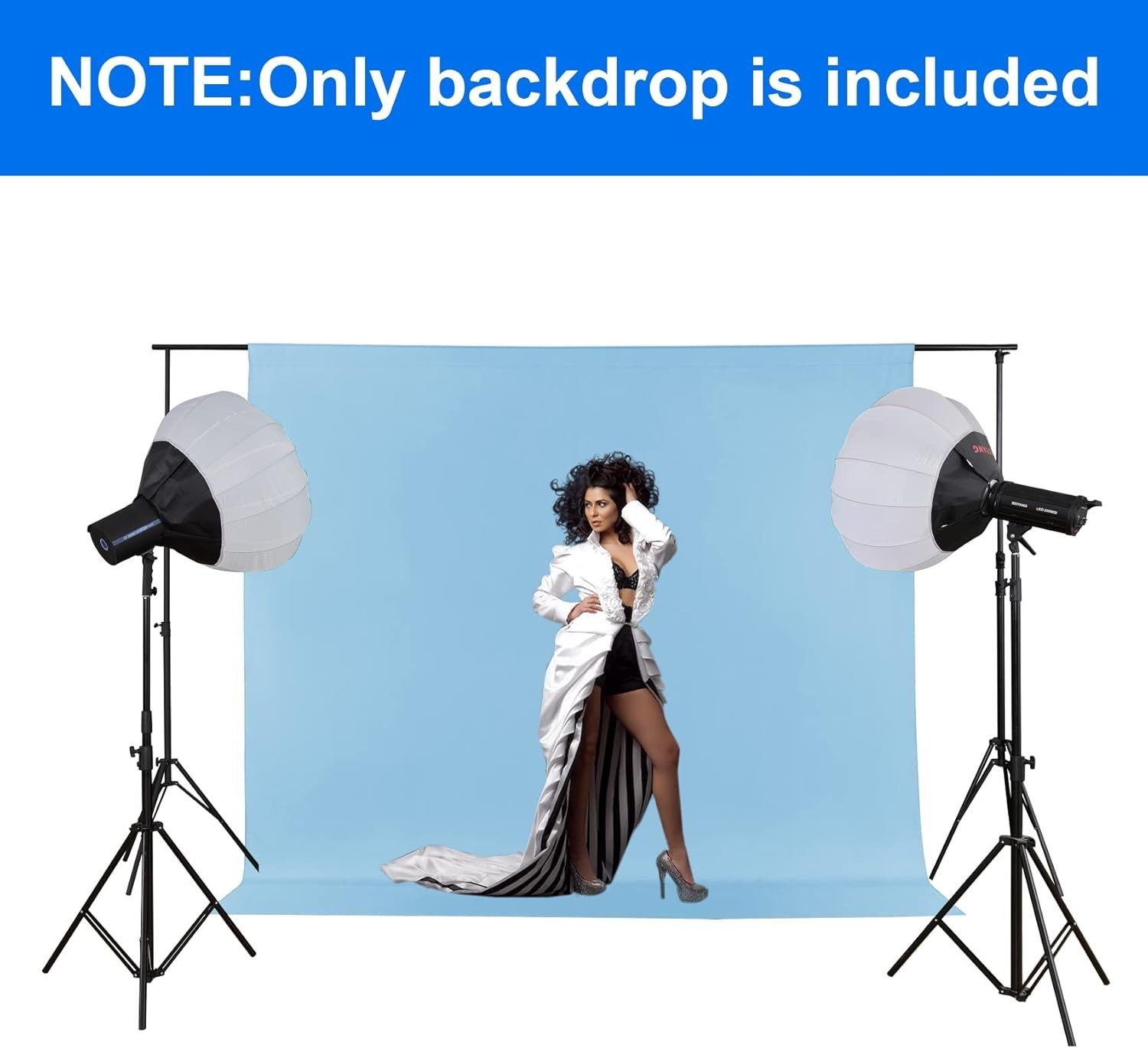 5X7FT Light Blue Backdrop Background for Photography,Polyester Backdrop Curta…