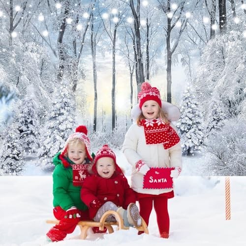 Snowy Forest Backdrop – Frozen Trees – Snowflake – Winter Wonderland – 8x6ft