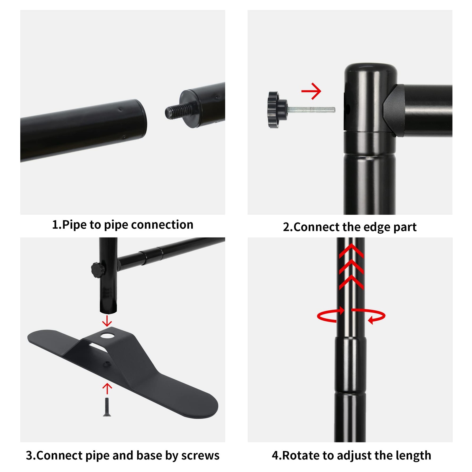 HIGIINC 8×10 Ft Heavy Duty Backdrop Banner Stand with Adjustable Photography Bac