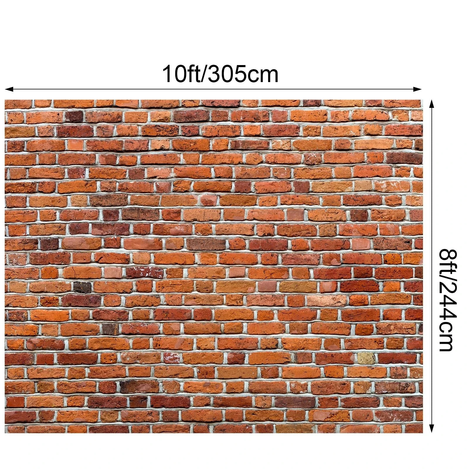 10x8ft Red Brick Wall Backdrop for Photoshoot Polyester Fabric Brick Backdrop…