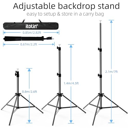 Backdrop Stand Photo Studio Background Stand Support System 10x7ft(WxH)
