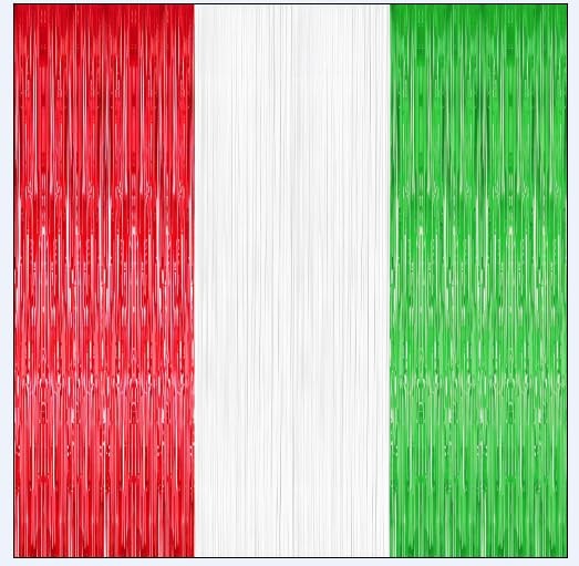 1 PC Red White Green Italian Party Tinsel Foil Fringe Curtain Backdrop Decor
