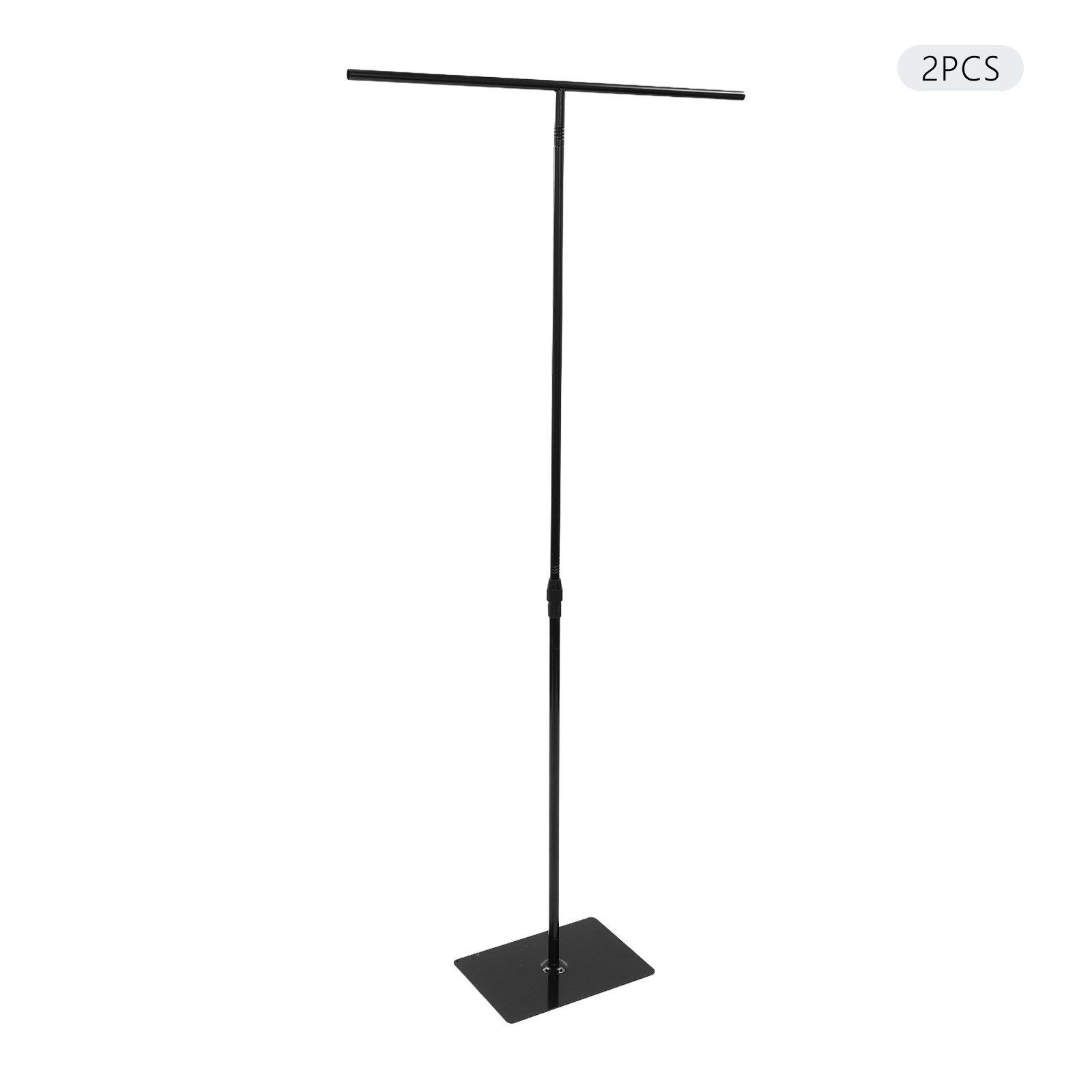2 PCS Wedding Backdrop Stands Adjustable Height 80-240cm Backdrop Stands Black