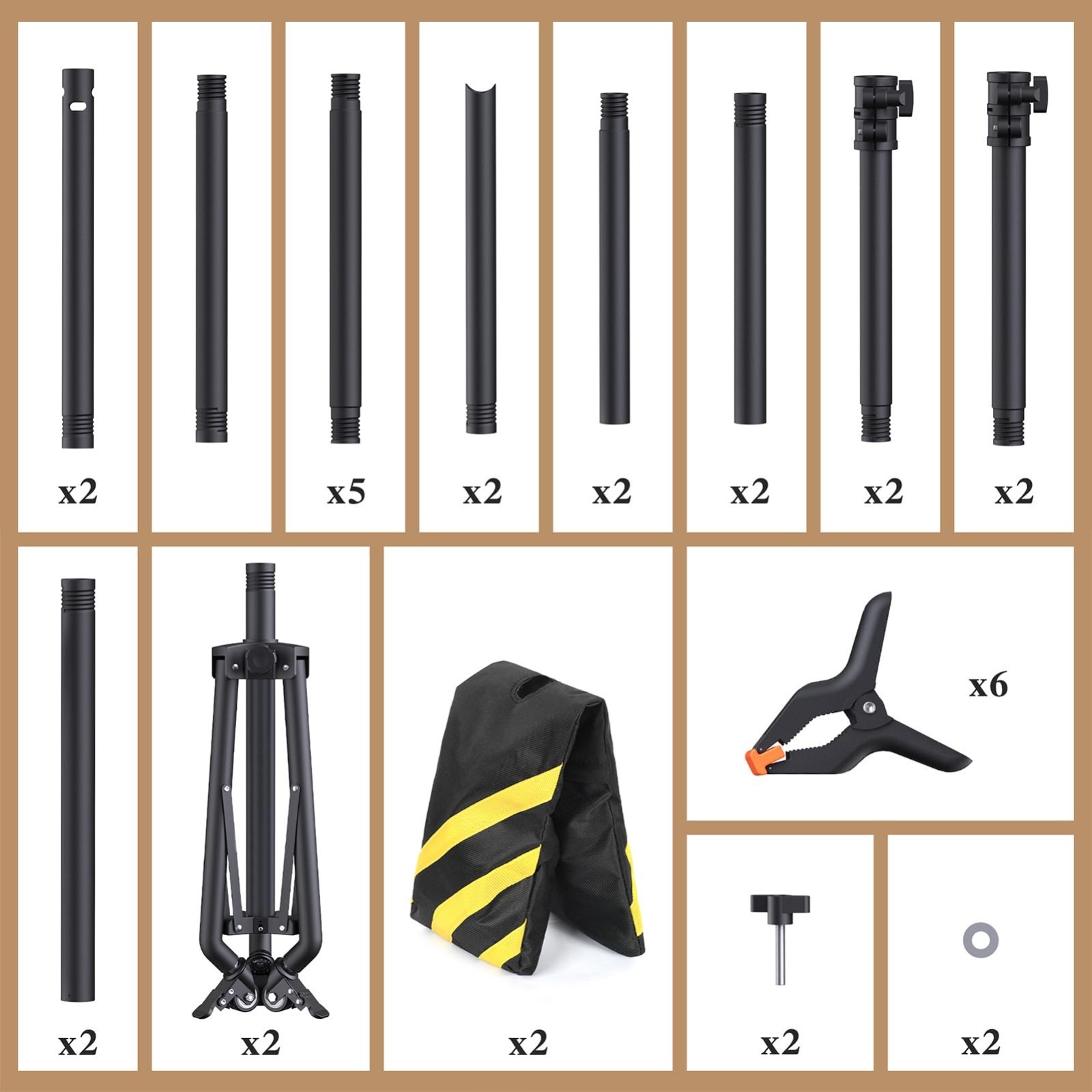 Adjustable Backdrop Stand with Wheels 10×7.5FT – Heavy Duty Photo & Video Suppor
