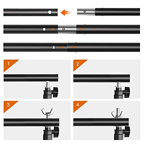10 X 10 ft Photo Video Studio Background Support Stand, Adjustable Heavy Duty