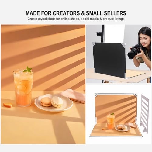 Photo Backdrop for Product Photography – Tabletop Backdrop Kit with 20 Light