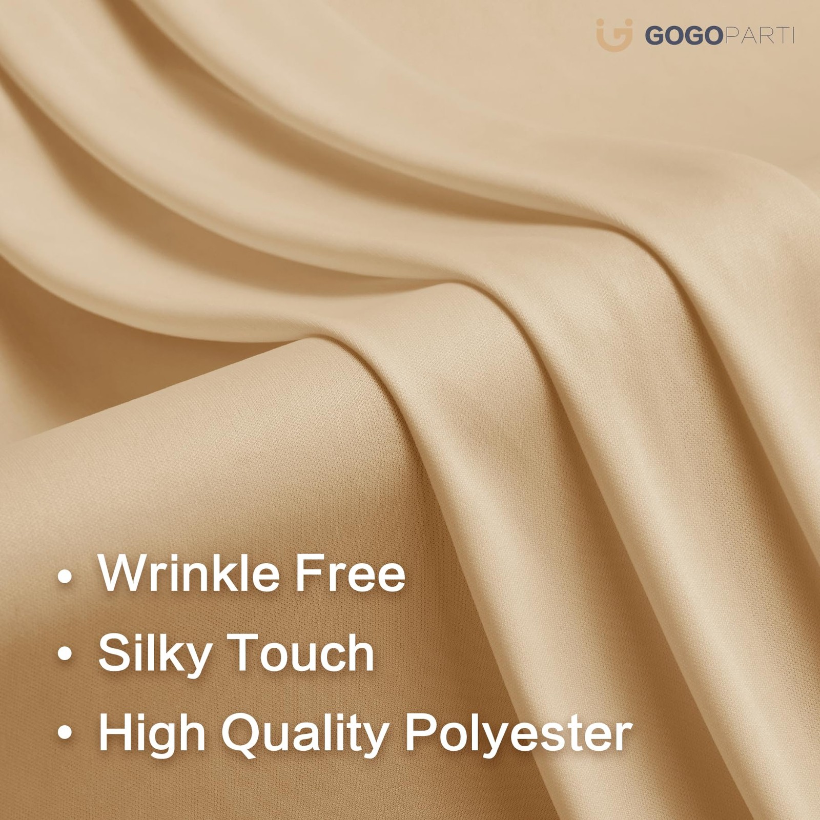 40x14ft Beige Backdrop Curtains for Wedding W5′ x H14′(8 panels),