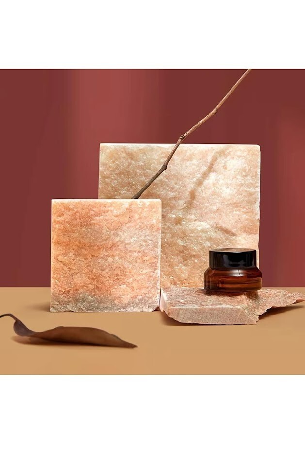 Natural Stones for Photography Backdrop Waterproof Pink Orange Slabs 3 pcs.