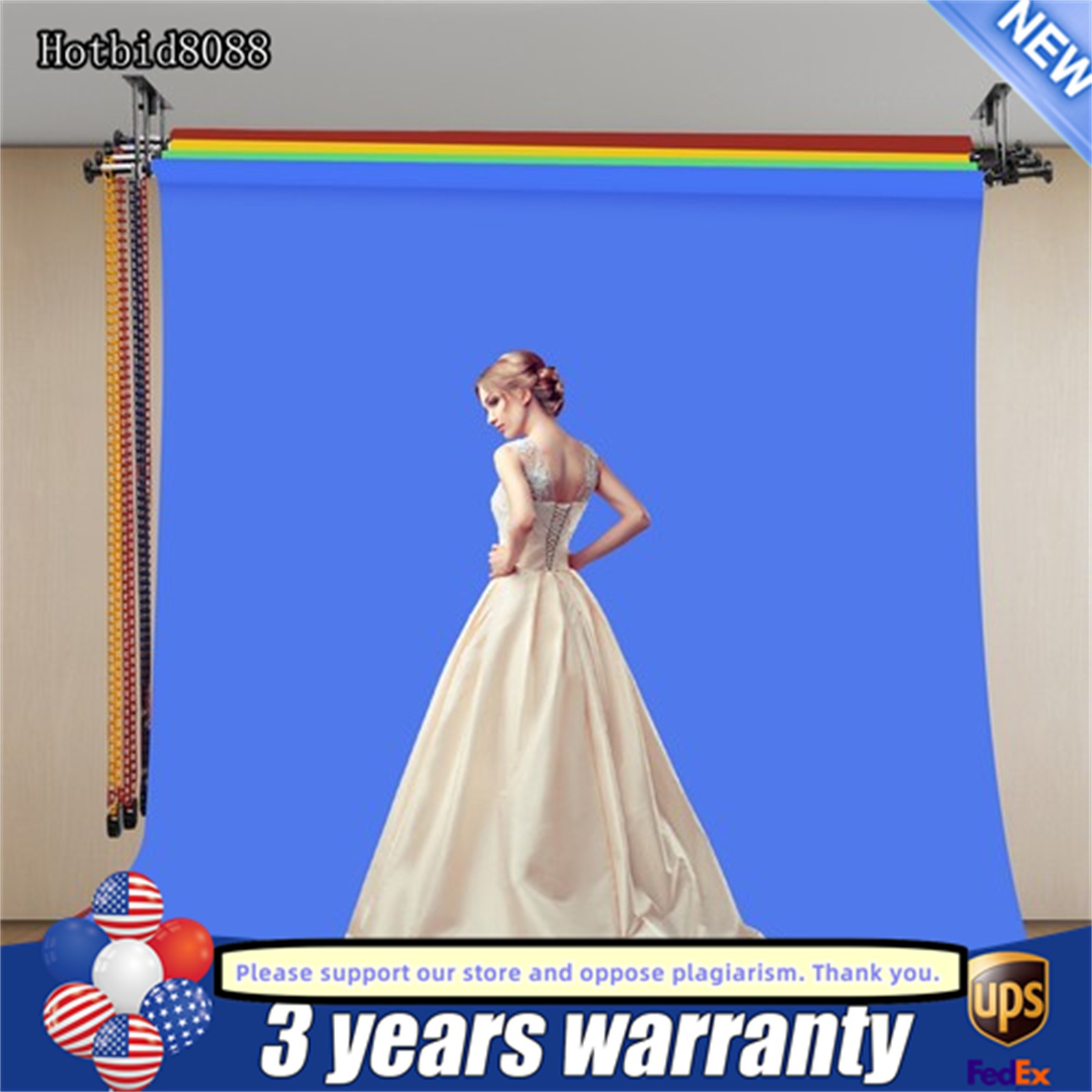 Wall Mount Backdrop Holder 4 Rollers Photography Background Support System New