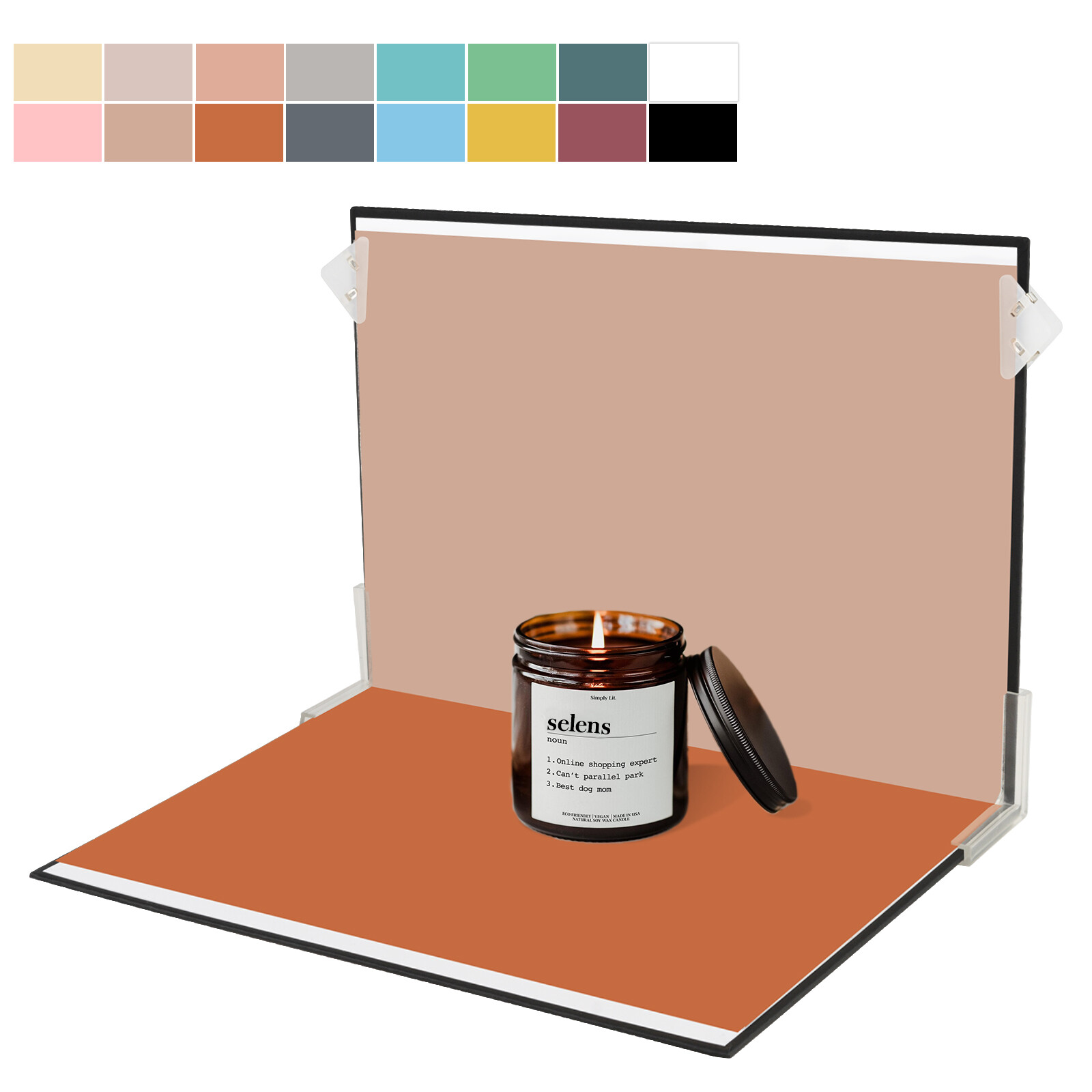 9Pcs Background Paper Photo Prop Backdrop Board Table Top Photography 16 Colors