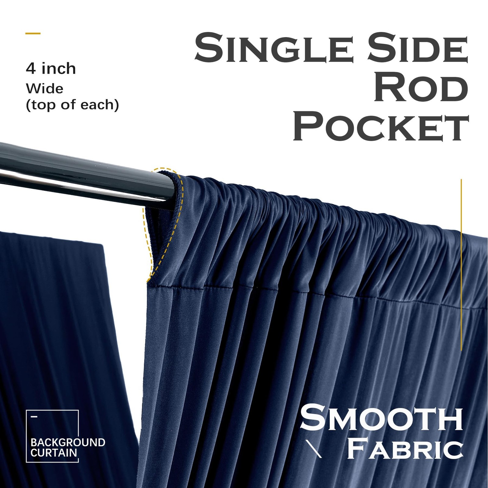 10 Panels 5ft(W) x 20ft(H) Navy Blue 60″W x 240″L (Pack of 10),