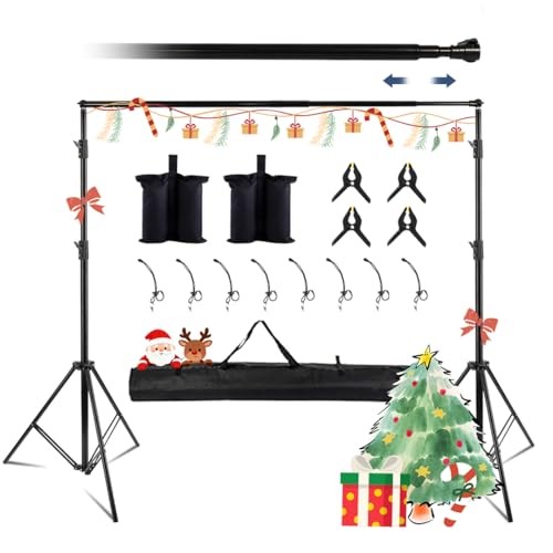 Backdrop Stand Kit for 10 x 8.5ft Tripods with Telescopic Crossbar