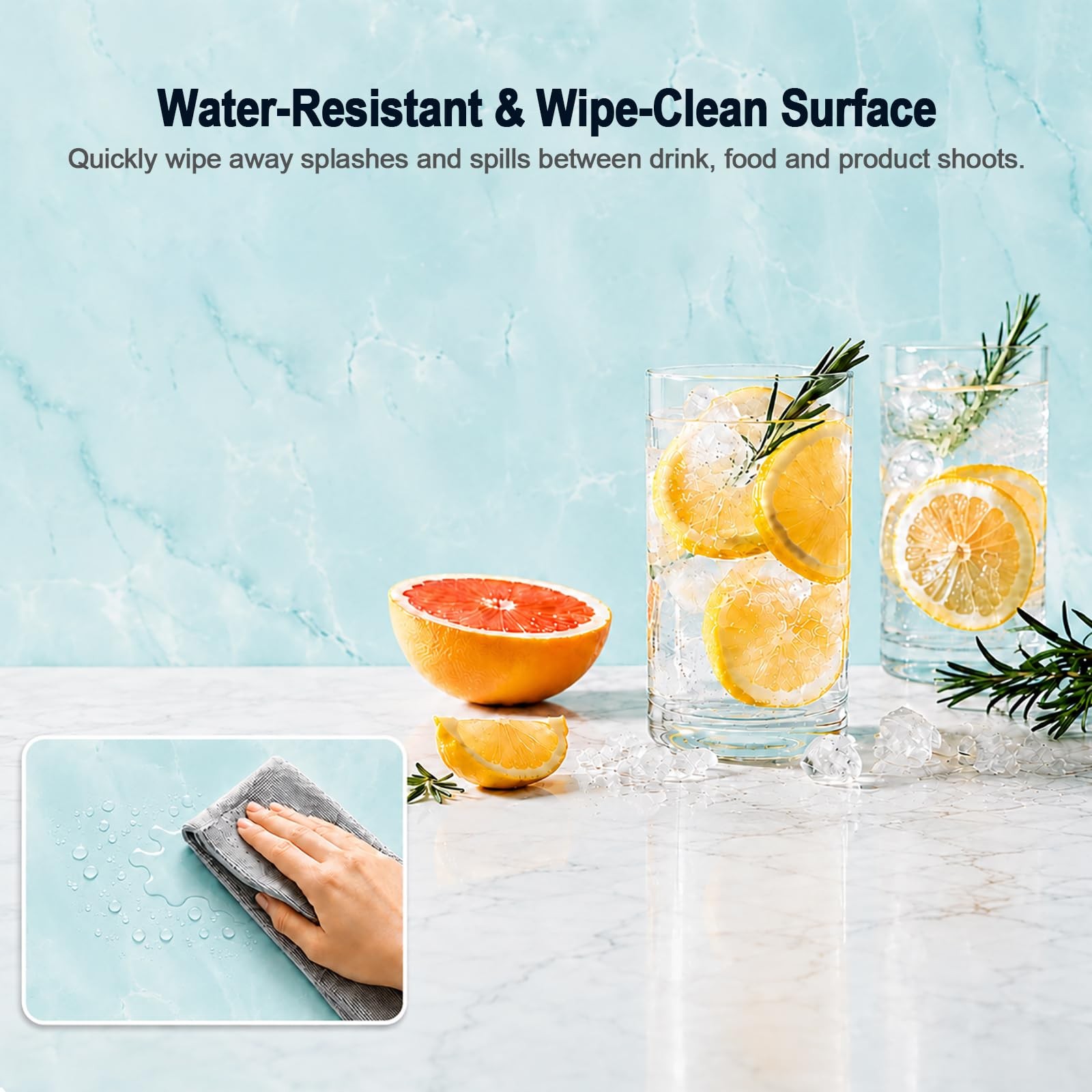 16.5×11.7 Inch Tabletop Photo Backdrop Kit 10 DoubleSided Backgrounds Food