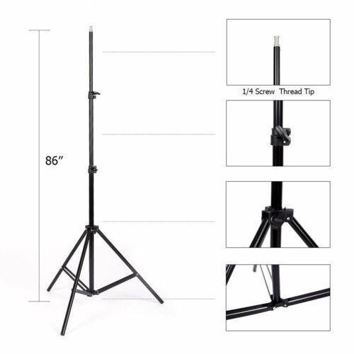 Kshioe Photo Studio Photography Lighting Kit Umbrella Softbox Backdrop Stand New