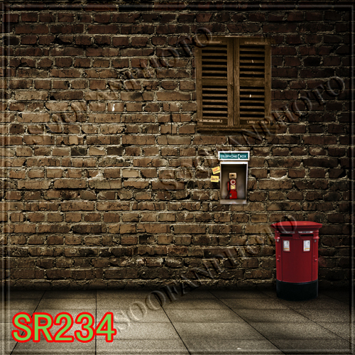 Brick 8’x8′ Computer Painted Season Scenic Photo Background Backdrop SR234B88