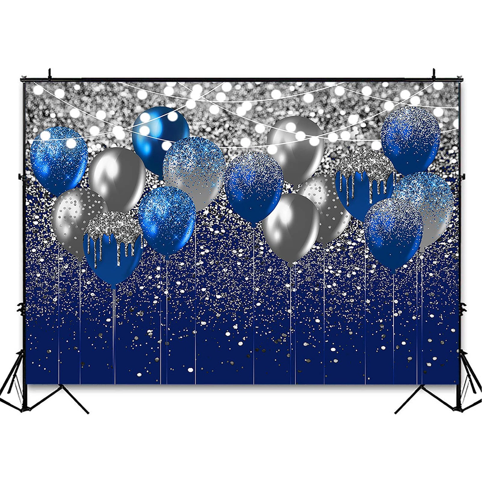 Avezano Royal Blue Glitter Backdrop for Birthday Wedding Prom Graduation Photogr