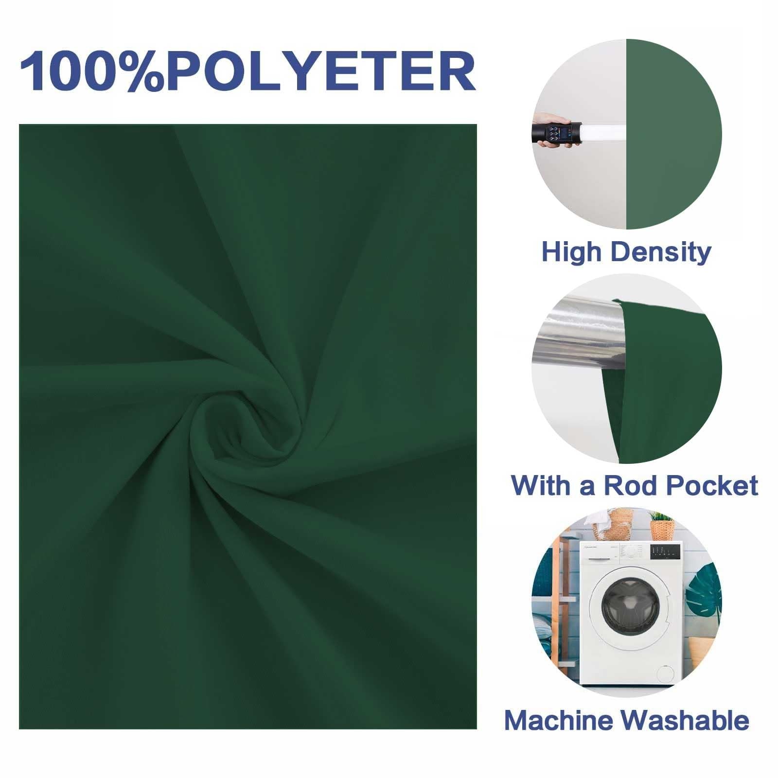 Deep Green Photo Backdrop Seamless Fabric Photography Background 8×10 FT