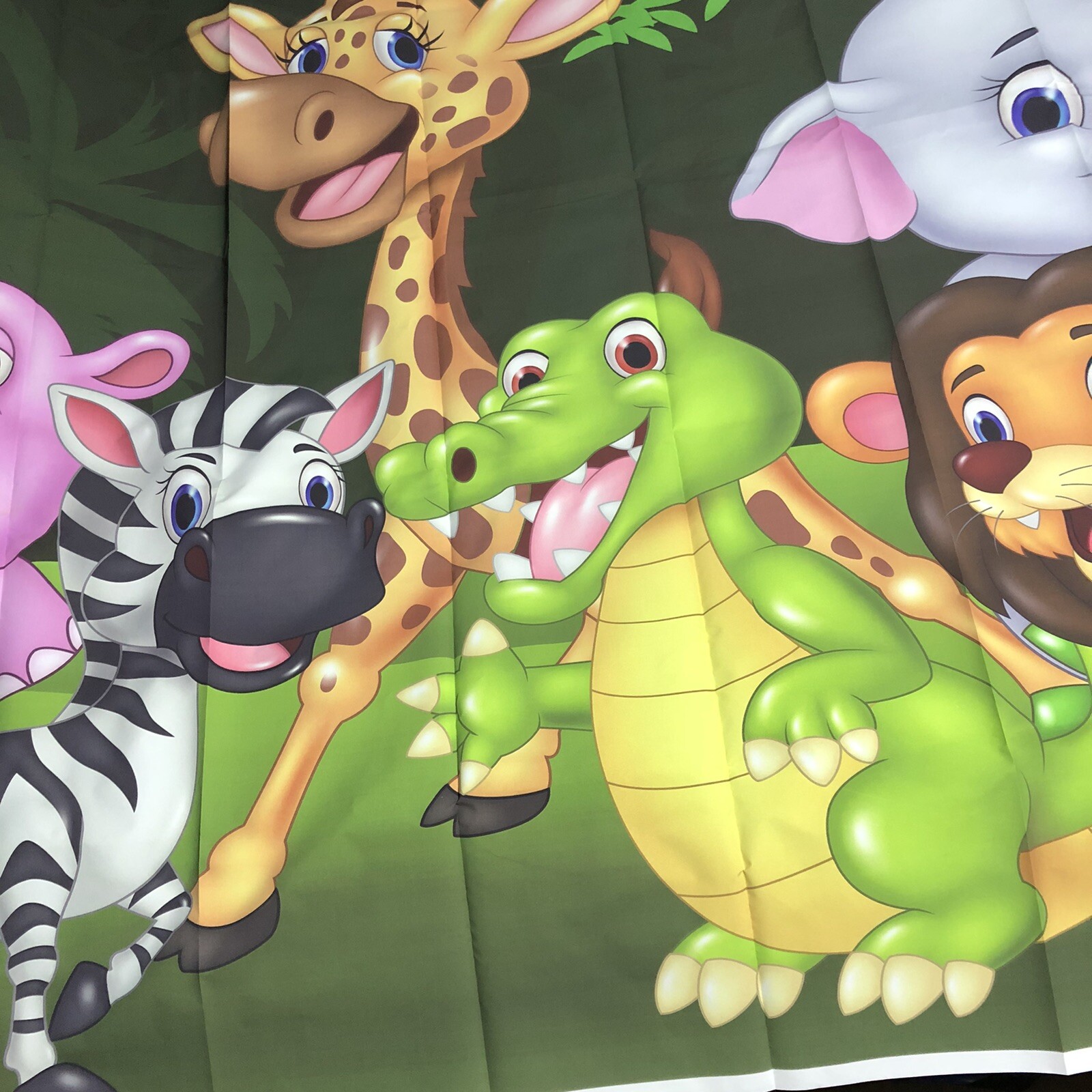 Cartoon Animals Zoo Photography Backdrop for Kids, Birthday Parties/Pictures NEW