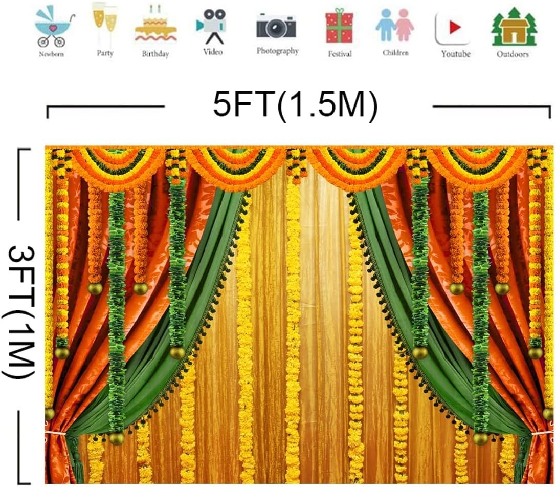 Customizable 5x3ft Photography Backdrop for Festivals – Non-Fading & Easy Care
