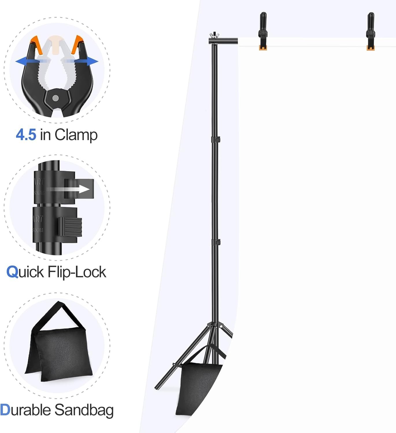 Sturdy Adjustable Crossbar Photography Stand^