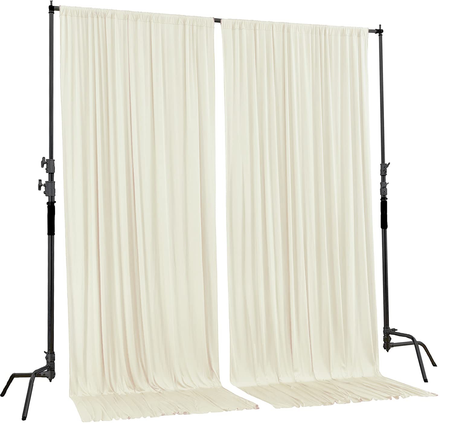 AK TRADING CO. 10 feet Wide x 12 feet Long IFR Polyester Backdrop Drapes Curt…