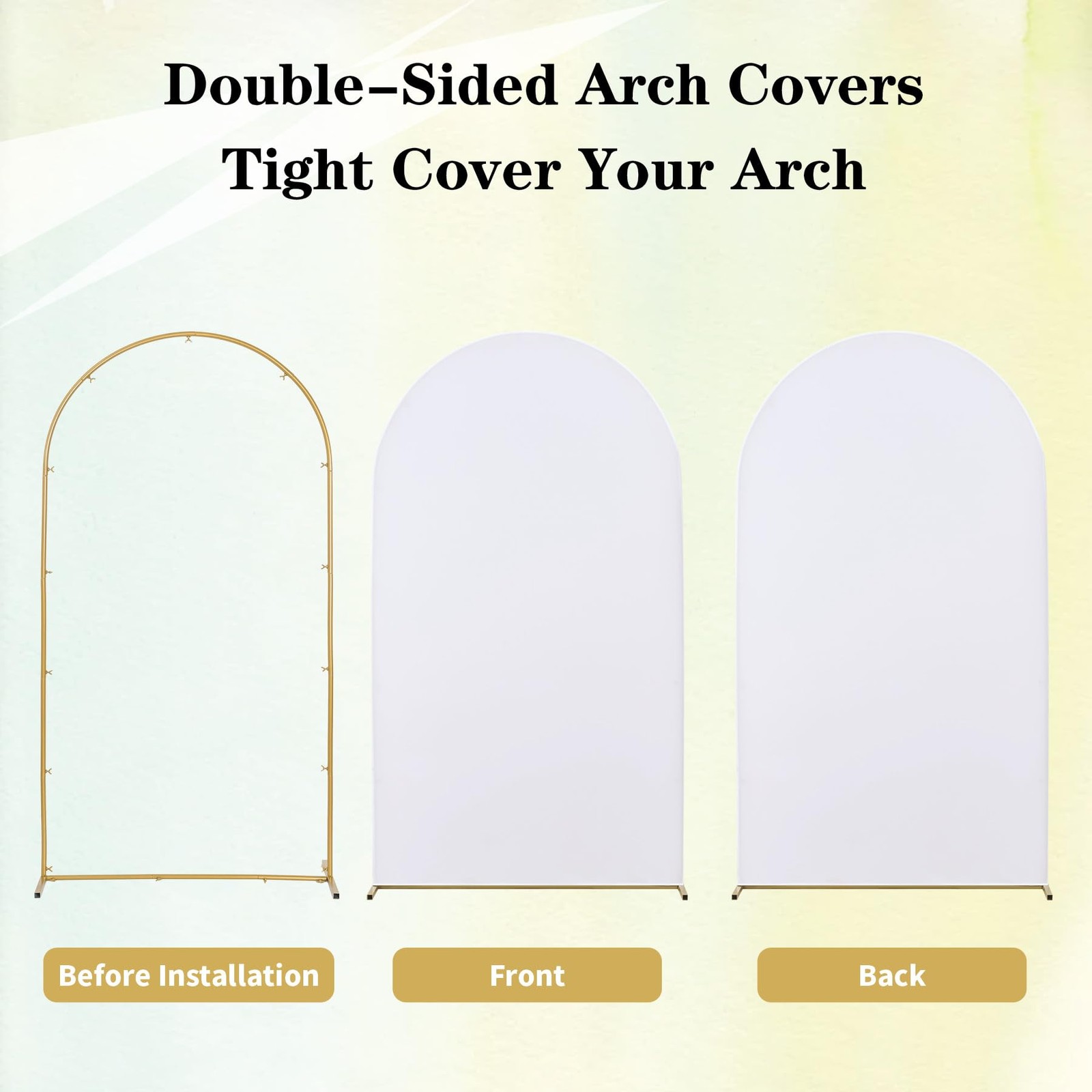 Spandex Arch Backdrop Cover 7.2FT Wedding Chiara Stand Cover White